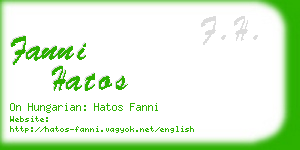 fanni hatos business card